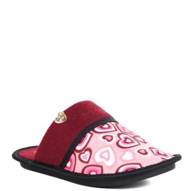 Imagem de Pantufa Infantil Aberta Zariff Corações, 31/32