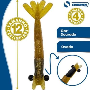 Imagem de Kit Com 4 Camarão Artificial para Pesca Várias Cores 12cm - Summer, Do