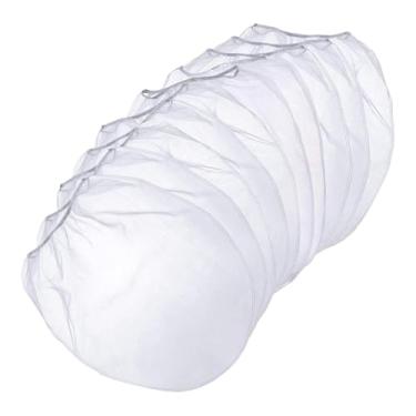 Imagem de KiBcsLic 10x Sacos de filtro de tinta Abertura elástica Fácil de usar Projetos de pintura DIY Sacos de filtro de tinta de malha multifuncionais portáteis, Branco 5 Galões