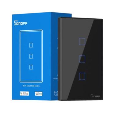 Imagem de Interruptor Inteligente de Parede Sonoff T3US3C Bivolt Preto