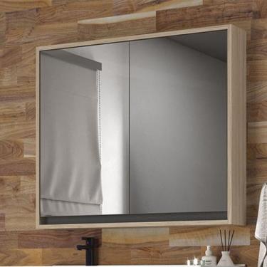 Imagem de Armário de Banheiro 80cm 02 Portas Ref 830 Cewal - Carvalho Berlin/Cin