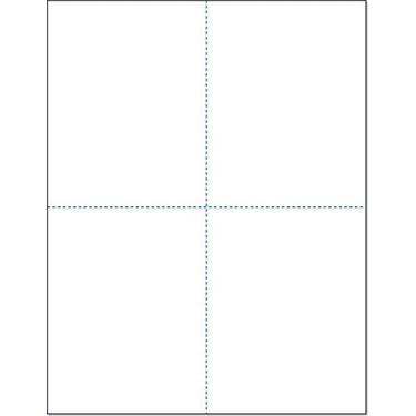 Imagem de NextDayLabels - Papel perfurado em branco 21 x 28, papel perfurado 24# em 4 peças, 4 por página de papel perfurado - 500 folhas/resma, item nº 1689