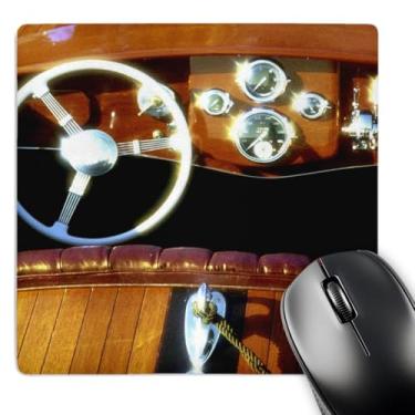 Imagem de 3dRose Mouse pad LLC 20 x 20 x 0,63 cm, marcenaria em um barco de madeira brilha no sol Richard Duval (mp_96607_1)