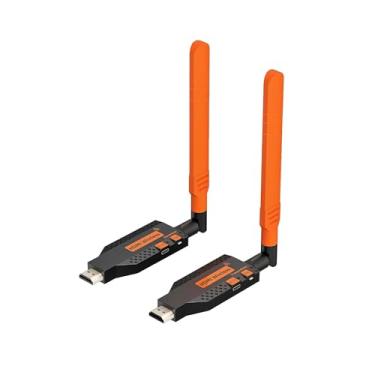 Imagem de Transmissor e receptor sem fio – 1080P/60Hz, Plug & Play, kit extensor HD, 150 m/450 pés, para transmissão de vídeo para monitor/projetor/tela de laptop, PC, PS5, TV Box, câmeras, DVD