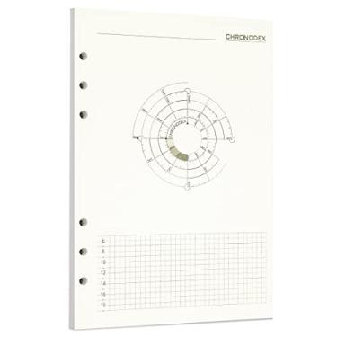 Imagem de Zelten Pacote com 1 A5, 45 folhas/90 páginas, gráfico de tempo, folhas soltas, papel perfurado, refil de papel para fichário de 6 furos, organizador pessoal, diário, caderno recarregável