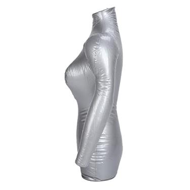 Imagem de Manequim Feminino Inflável de Meio Corpo, Modelo de Exibição de Roupas Modelo de Exibição de Roupas de Manequim Inflável Material de PVC Rack de Manequim Inflável para Parte