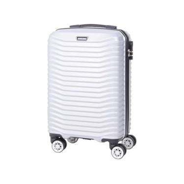 Imagem de Mala De Viagem Bordo 10 Kg Abs 4 Rodas Duplas Cadeado Embutido (Prata)