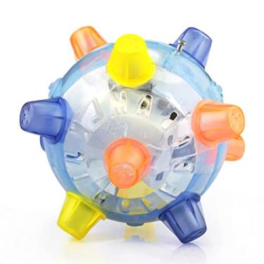 Imagem de Brinquedo de Bola Saltitante Brilhante para Cães, Presente para Animais de Estimação, Bola Piscante Elástica Flash LED Brinquedo para Cães Com Luz e Música, Brinquedo de Bola