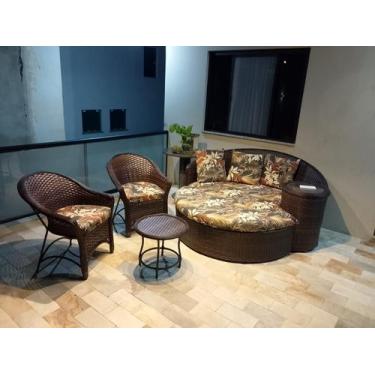 Imagem de Conjunto para area externa, cadeiras, namoradeira, fibra sintetica - V
