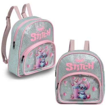 Imagem de Mochila Stitch Feminina Alça Costas Básica Adulto Infantil - Plike