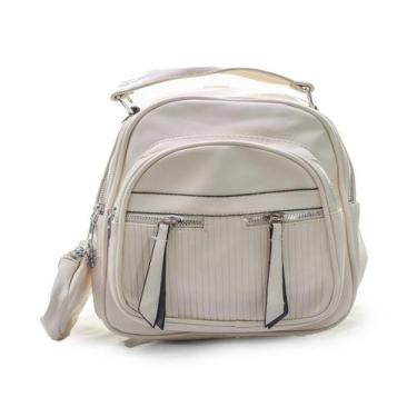 Imagem de Mochila Feminina Pequena Couro Moderna com Porta Nécessaire - Frigopro