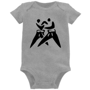 Imagem de Body Bebê Judô Jiu Jitsu - Foca na Moda, Cinza, M
