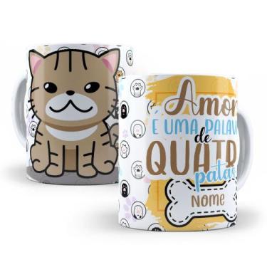 Imagem de Caneca de Cerâmica Personalizada 325ml Amor Pelos Animais - Mecolour