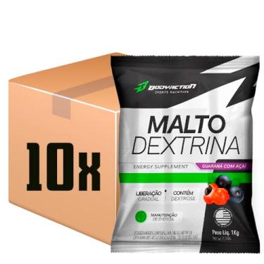 Imagem de Kit 10x Maltodextrina 1kg - Body Action Oferta - SABOR GUARANA COM AÇAI