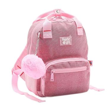 Imagem de Mochila Infantil Escolar Brilho Pompom Leve Chenson