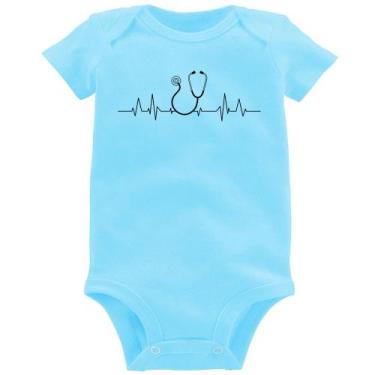 Imagem de Body Bebê Batimentos Cardíacos Estetoscópio Medicina - Foca na Moda, A