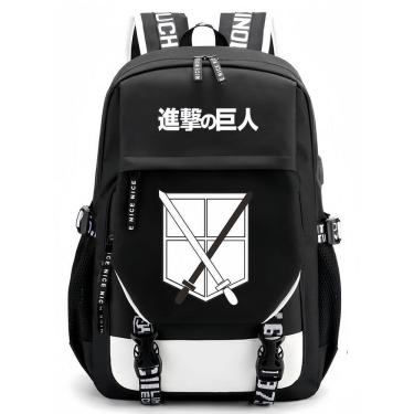 Imagem de Mochila beibao3 Attack on Titan Sword College Style PU Leat