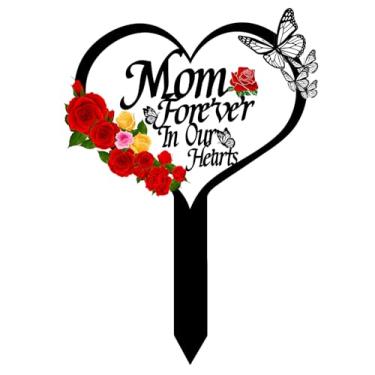 Imagem de OZIO Marcadores De Sepultura Memorial Coração Placa Memorial Estaca Marcadores De Sepultura De Simpatia Cardeais De Cemitério Estaca De Jardim Estaca De Sepultura De Metal Memorial Decoração Para Ma