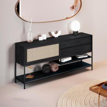 Imagem de Buffet Aparador para Sala de Jantar com Tela Agnes 2 Gavetas em Madeir