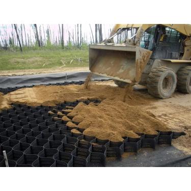 Imagem de Grade de cascalho para reforço de aterro de calçadas de inclinação reforçada, Geocélulas subgrade de estabilização HDPE 5 cm de altura, pedra de grama de recarga de geogrelha, carga de condução 3,628