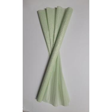 Imagem de Papel Crepom Impermeável Perolado/Metalizado 48cm x 2m - Kit 10 Unidades (VERDE PISTACHE PEROLA)