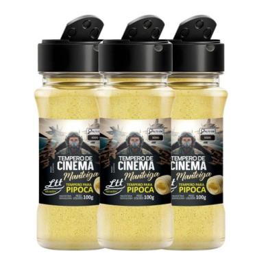 Imagem de Temperos Para Pipoca 3 Unidades Sabor Manteiga 100g Cada - lttalimento