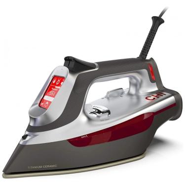 Imagem de Ferro de Passar a Vapor com Telo de LED e Desligamento Automático, 1800W, 110v, CHI STEAM 13103, Prateado