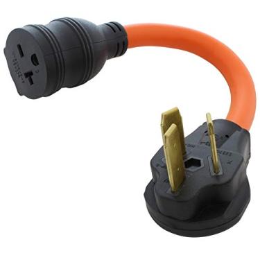 Imagem de AC WORKS Conector NEMA 10-50P 50A 3 pinos para NEMA 6-20R 15/20A 250V T-Blade (flexível com disjuntor)