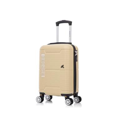 Imagem de ALLABARD Mala de Bordo 8kg em ABS Rígido Padrão ANAC com Rodinhas 360 e Cadeado Numérico com Senha Verona 18 (Caqui)