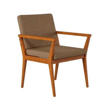 Imagem de Poltrona Malibu Marrom e Madeira - Mobly