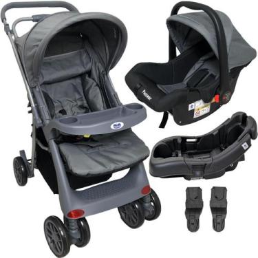 Imagem de Carrinho de Bebe Bebe Conforto Base Passear Baby Atena Cinza