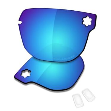 Imagem de SAUCER Lentes de reposição premium e protetores de nariz para óculos de sol Oakley Chrystl OO4136 High Defense - Azul Glaciar polarizado