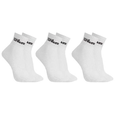 Imagem de Kit 3 Pares Meias Wilson Cano Médio Masculino Adulto 38-43, Branco