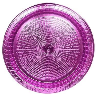 Imagem de Prato Descartável Metalizado Pink 22cm - 6 Unidades
