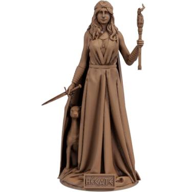 Imagem de Estátua Hecate - Deusa grega da lua, magia, feitiçaria - Perseia - Trivia (Cor Madeira)