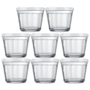 Imagem de 8 Tigelas De Vidro Americano Com Tampa 350ml Nadir - NADIR FIGUEIREDO