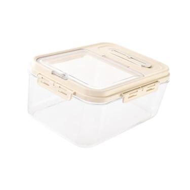 Imagem de IEUDNS Caixa de armazenamento de alimentos de arroz de cereal Caixa de armazenamento de alimentos de animais de estimação LAN CAN Organizador de cozinha, 5kg