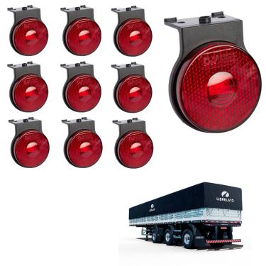 Imagem de 10 Lanterna Lateral Librelato LED Rubi 65mm c Suporte - Fio