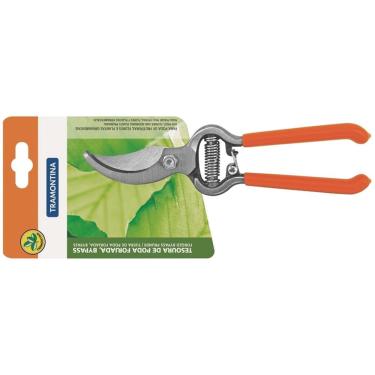 Imagem de Tesoura de poda metalica forjada com cabo revestido de plastico tramontina