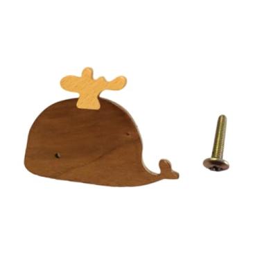 Imagem de IEUDNS Gabinete de animais Decoração de mobiliário em forma de balde de cabine de gabinete com parafuso Pull Pull Wooden para armário para o armário do, Esquerda 7.5x5.6cm