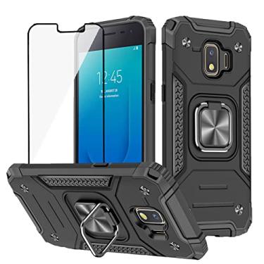Imagem de Asuwish Capa compatível com Samsung Galaxy J2 Pure Core J 2 Dash 2J Shine e protetor de tela de vidro temperado, suporte de anel de celular com suporte, capas para celular J2Core J2Dash J2Pure J2Shine