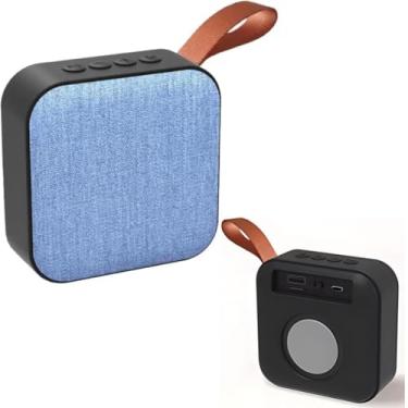 Imagem de Mini Caixa de som bluetooth caixinha de som Portatil Resistente á agua, chuva,USB, pega cartao de memoria TF (Azul)
