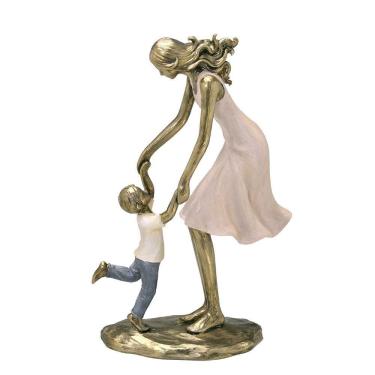 Imagem de Escultura Decoração Mâe Filho Mulher Menino Casa Mesa Luxo