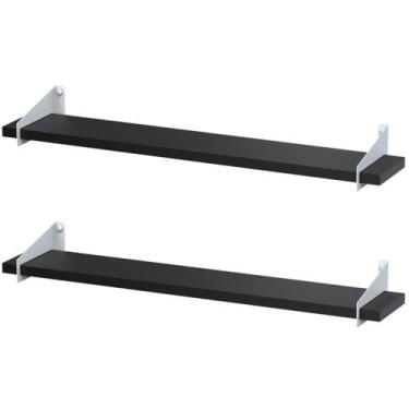 Imagem de 2 Prateleiras Suspensa Estilo Industrial Madeira 60cm FS B - Fassin Sh