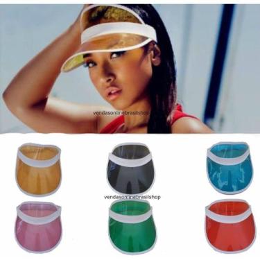 Imagem de Viseira D Praia Transparente Anitta Verão Piscina protecao e ajuste - 