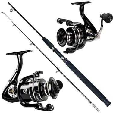 Imagem de KIT DE PESCA PESCARIA PESADA MOLINETE 5000 15 ROLAMENTOS VARA MACIÇA 1.80M 40LB - 2 PARTES - PEIXES ATE 30KG - PEIXES DE COURO - PINTADO - DOURADO - PACÚ - REFORCADO - COMPLETO