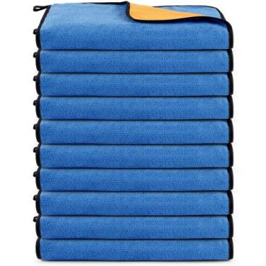 Imagem de Kit 10 Panos Multiuso Para Limpeza Em Geral Dupla Face Flanela Microfi