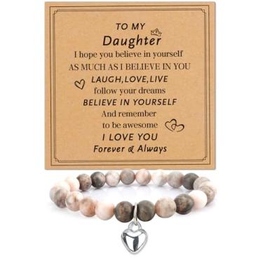 Imagem de Presentes para filhas, Dia dos Namorados, Dia dos Namorados, Dia das Mães, Formatura, Natal, Casamento Páscoa, Presentes para Filhas Adultas, Pulseiras Rosa para Mulheres, Meias para Adultos, 6.3inch