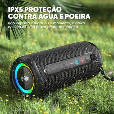 Imagem de Caixa Caixinha De Som Portátil Rgb Ipx5 Asl Bluetooth 5.3 Super Grave 