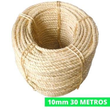 Imagem de Corda De Sisal 10mm 30 Metros Arranhador Para Gatos Artesanato Em Gera